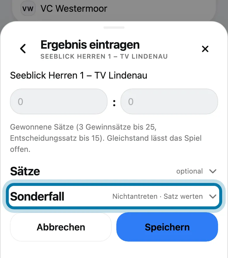 Tippe auf Sonderfall.