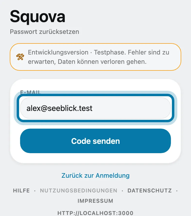Gib deine E-Mail-Adresse ein.