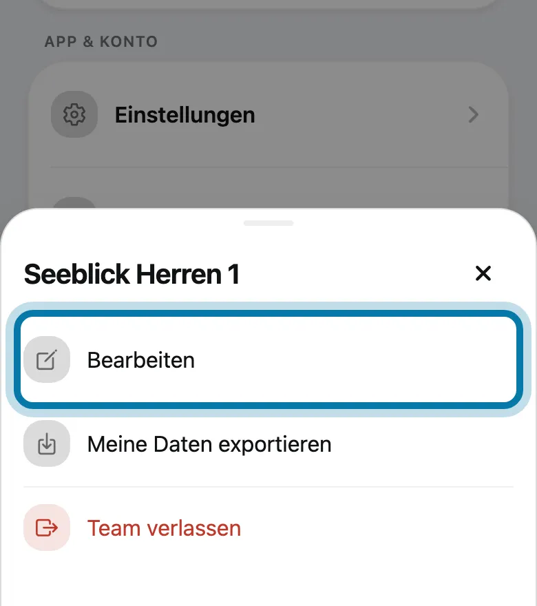 Tippe auf Bearbeiten.