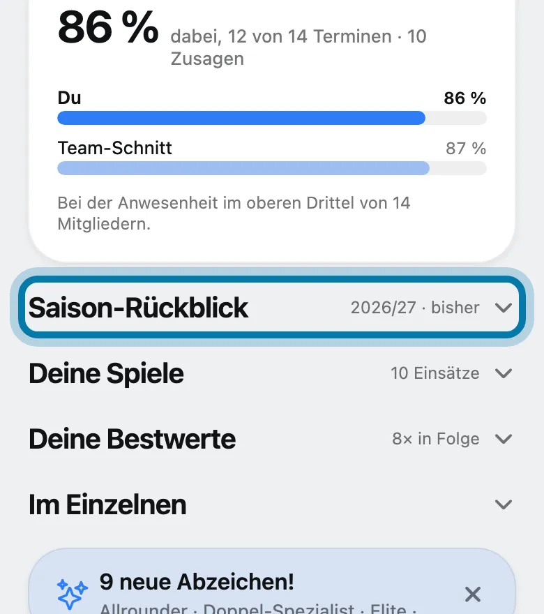 Tippe auf Saison-Rückblick.