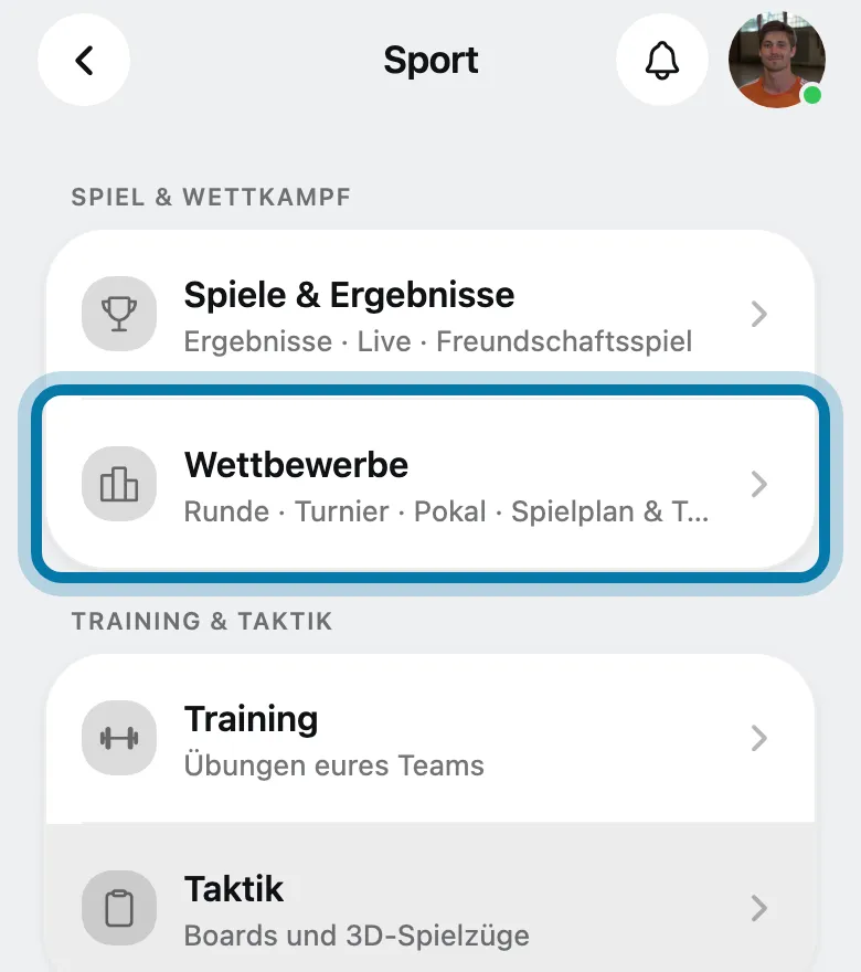 Tippe auf Wettbewerbe.