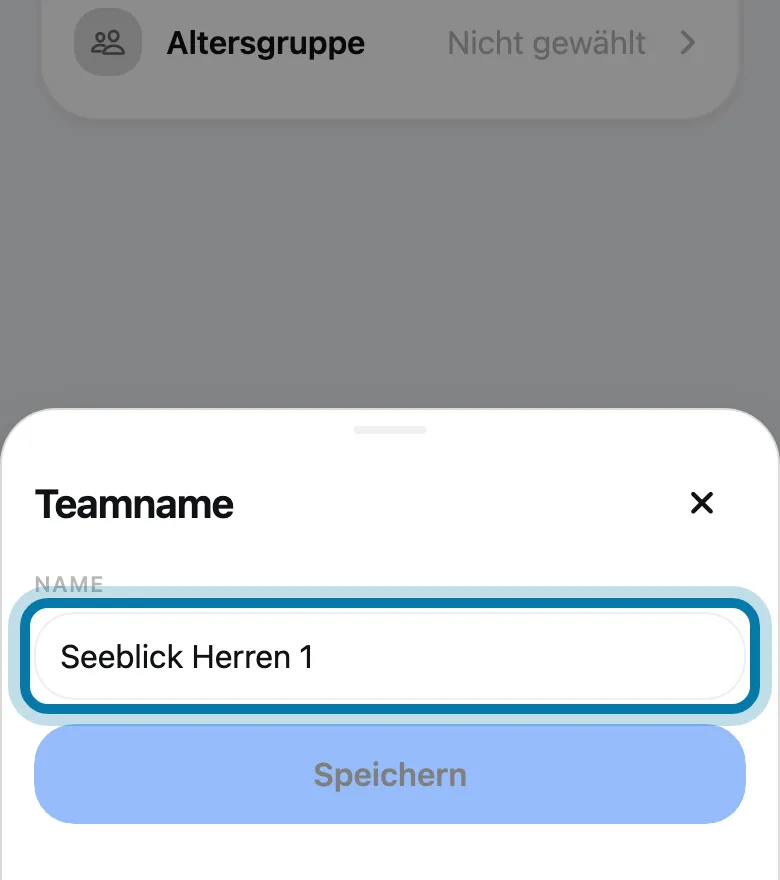 Gib den neuen Namen ein.