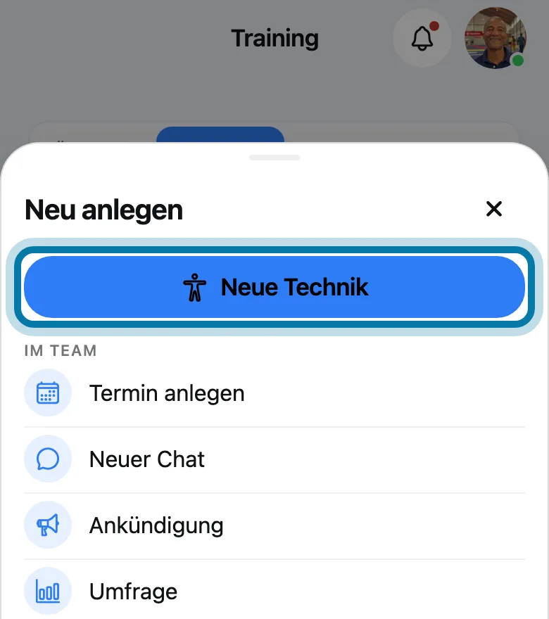 Tippe auf Neue Technik.